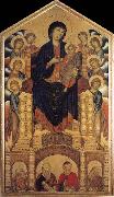 Cimabue Throning madonna with eight angels and four prophets oil painting on canvas